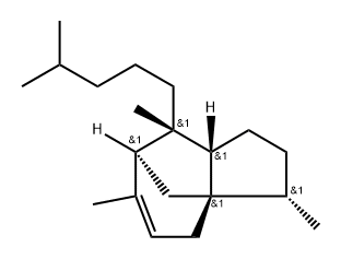 1H-3a,7-Methanoazulene, 2,3,4,7,8,8a-hexahydro-3,6,8-trimethyl-8-(4-methylpentyl)-, [3S-(3α,3aα,7α,8α,8aβ)]- (9CI) Structure