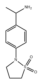 Benzenemethanamine, 4-(1,1-dioxido-2-isothiazolidinyl)-α-methyl-, hydrochloride (1:1) Structure