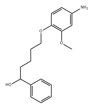 Benzenemethanol, α-[4-(4-amino-2-methoxyphenoxy)butyl]- Struktur