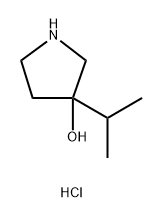 3-(propan-2-yl)pyrrolidin-3-ol hydrochloride Struktur