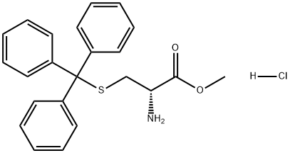 D-Cysteine, S-(triphenylmethyl)-, methyl ester, hydrochloride (1:1) Struktur