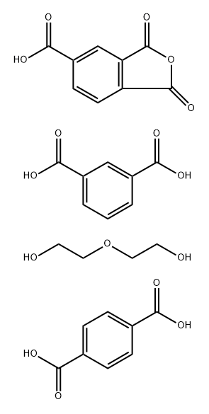 1,3-Benzenedicarboxylic acid, polymer with 1,4-benzenedicarboxylic acid, 1,3-dihydro-1,3-dioxo-5-isobenzofurancarboxylic acid and 2,2-oxybisethanol Structure