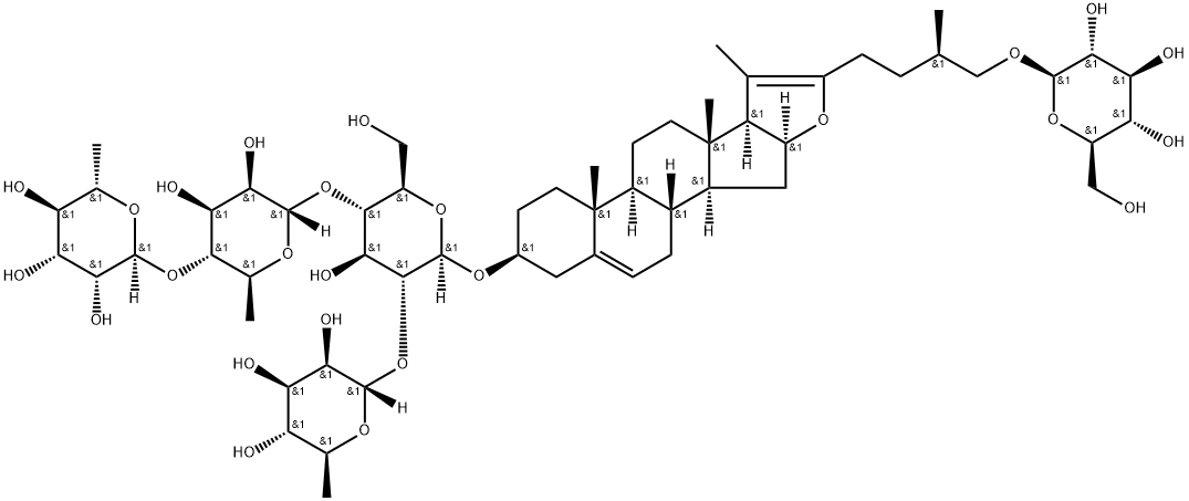 伪原皂苷PB, 102100-46-9, 结构式