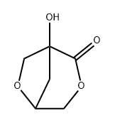 3,6-Dioxabicyclo[3.2.1]octan-2-one, 1-hydroxy- Struktur