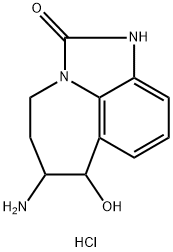 7-氨基-6-羟基-6,7,8,9-四氢-2,9A-二氮杂苯并[CD]薁-1(2H) - 酮盐酸盐,1021910-71-3,结构式
