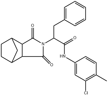 4,7-Methano-2H-isoindole-2-acetamide, N-(3-chloro-4-methylphenyl)octahydro-1,3-dioxo-α-(phenylmethyl)-,1022922-35-5,结构式