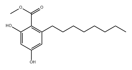 Methyl 2,4-dihydroxy-6-octylbenzoate Struktur