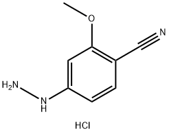 4-Cyano-3-methoxyphenylhydrazine hydrochloride Struktur