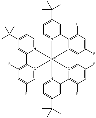 FAC-IR[D-F(P-T-BU)PPY]3, 1024594-54-4, 结构式