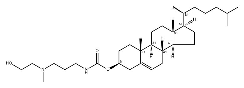 3-[メチル(2-ヒドロキシエチル)アミノ]プロピルカルバミド酸3β-コレステリル 化学構造式