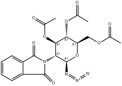 2-脱氧-2-(1,3-二氢-1,3-二氧代-2H-异吲哚-2-基)-BETA-D-吡喃葡萄糖基叠氮化物 3,4,6-三乙酸酯 结构式
