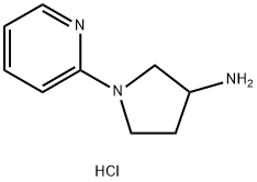 3-Pyrrolidinamine, 1-(2-pyridinyl)-, hydrochloride (1:2) Struktur