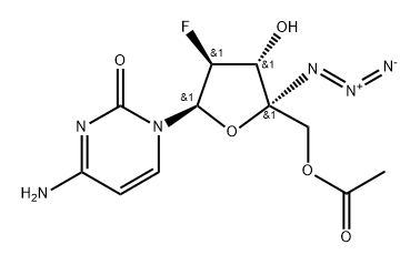 2(1H)-Pyrimidinone, 1-(5-O-acetyl-4-C-azido-2-deoxy-2-fluoro-β-D-arabinofuranosyl)-4-amino- Structure