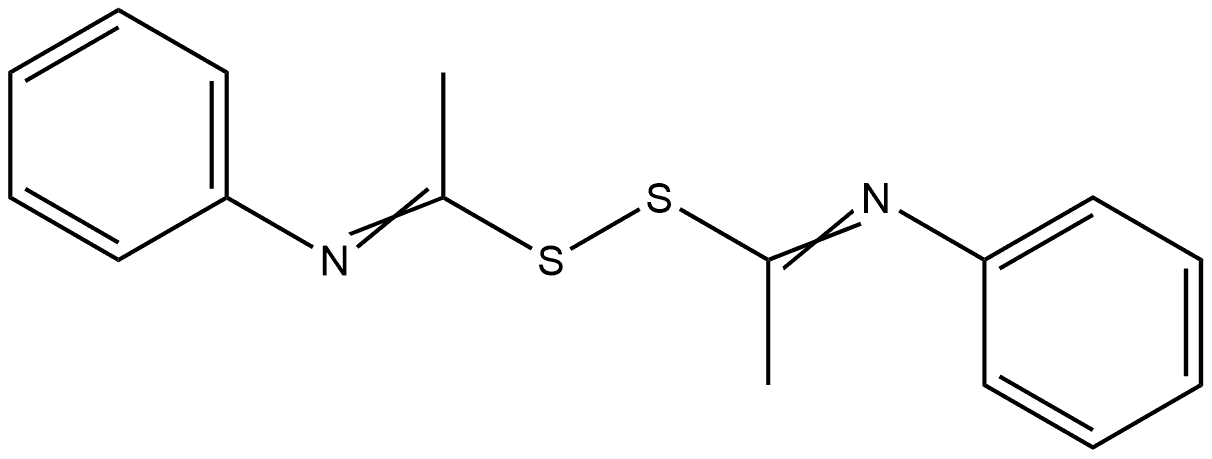 Disulfide, bis[1-(phenylimino)ethyl] (9CI) Structure