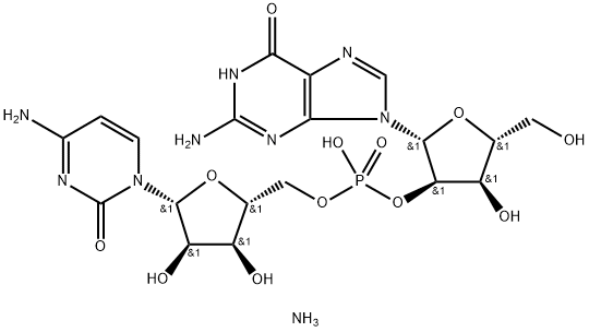 GUANYLYL(2'-5')CYTIDINE AMMONIUM 化学構造式