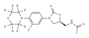 利奈唑胺-D8,1032182-14-1,结构式