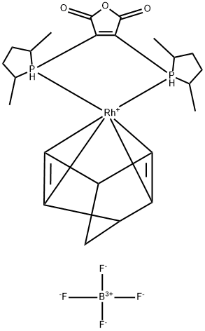 2,3-BIs[(2r,5r)-2,5-dimethyl-phospholanyl]maleic anhydride(2,5-norbornadiene)rhodium(i) tetrafluoroborate 结构式