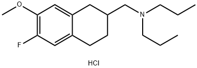 2-Naphthalenemethanamine, 6-fluoro-1,2,3,4-tetrahydro-7-methoxy-N,N-dipropyl-, hydrochloride (1:1) Structure
