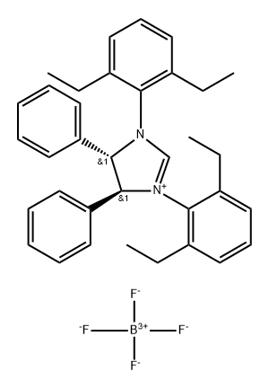 (4S,5S)-1,3-Bis(2,6-diethylphenyl)-4,5-diphenyl-4,5-dihydro-1H-imidazol-3-ium tetrafluoroborate Structure
