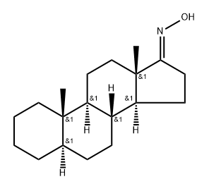 5α-アンドロスタン-17-オンオキシム 化学構造式