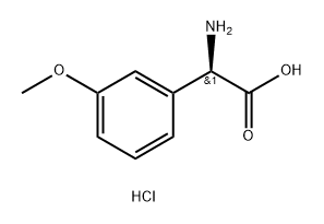 (R)-2-amino-2-(3-methoxyphenyl)acetic acid hydrochloride 结构式
