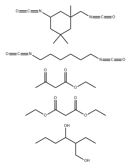103818-86-6 1,3-Hexanediol, 2-ethyl-, polymer with 1,6-diisocyanatohexane and 5-isocyanato-1-(isocyanatomethyl) -1,3,3-trimethylcyclohexane, di-Et malonate- and Et acetoacetate-blocked
