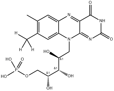 [2H3]-维生素B2-5-磷酸盐 结构式