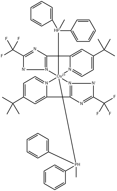 Os(bpftz)2(PPh2Me)2 , OsMiuM(II) bis(3-(trifluoroMethyl)-5-( Structure