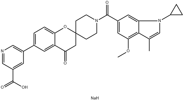 MK-4074 sodium salt 化学構造式