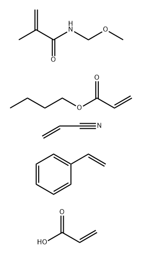 104339-54-0 2-Propenoic acid, polymer with butyl 2-propenoate, ethenylbenzene, N-(methoxymethyl)-2-methyl-2-propenamide and 2-propenenitrile