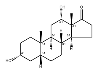 3α,12α-Dihydroxy-5β-androstan-17-one Struktur