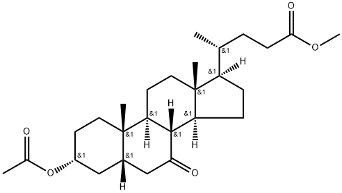 3α-Acetyloxy-7-oxo-5β-cholan-24-oic acid methyl ester Struktur