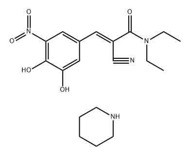 2-Propenamide, 2-cyano-3-(3,4-dihydroxy-5-nitrophenyl)-N,N-diethyl-, (2E)-, compd. with piperidine (1:1)