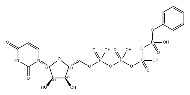 Uridine-5'-tetraphosphateδ-phenylestertetrasodiumsalt Structure