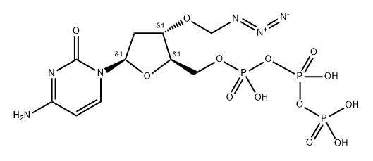 cytidine 5'-(tetrahydrogen triphosphate), 2'-deoxy-3'-O-(azidomethyl)- Structure