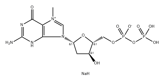 7-METHYL 2'-DEOXYGUANOSINE 5'-*DIPHOSPHA TE SODIUM Structure