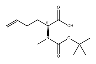 (S)-2-((叔丁氧基羰基)(甲基)氨基)六-5-烯酸, 1048107-33-0, 结构式