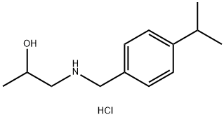 1-({[4-(propan-2-yl)phenyl]methyl}amino)propan-2-ol hydrochloride 结构式