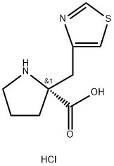 (R)-ALPHA-(4-THIAZOLYLMETHYL)-PROLINE-HCL,1049729-00-1,结构式