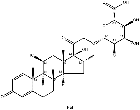 地塞米松 BETA-D-葡糖苷酸钠盐, 105088-08-2, 结构式
