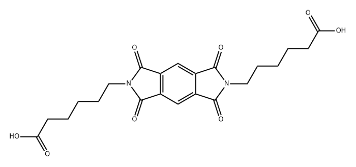 6,6'-(1,3,5,7-tetraoxo-5,7-dihydropyrrolo[3,4-f]isoindole-2,6(1H,3H)-diyl)dihexanoic acid 结构式