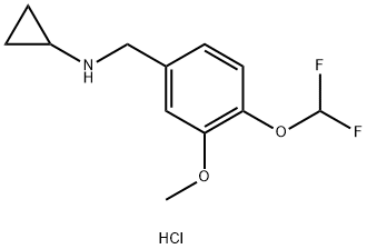 N-{[4-(difluoromethoxy)-3-methoxyphenyl]methyl}cyclopropanamine hydrochloride