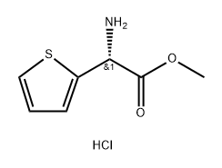 2-Thiopheneacetic acid, α-amino-, methyl ester, hydrochloride (1:1), (αR)- Struktur