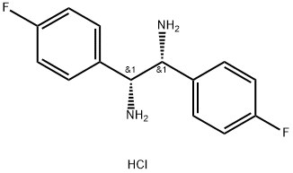(1R,2R)-1,2-双(4-氟苯基)乙-1,2-二胺二盐酸盐, 1055301-10-4, 结构式