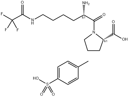 N''6-TRIFLUOROACETYL-L-LYSYL-L-PROLINE P-TOLUEENSULFONAAT 结构式