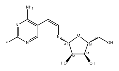 7H-?Pyrrolo[2,?3-?d]?pyrimidin-?4-?amine, 2-?fluoro-?7-?β-?D-?ribofuranosyl- Structure