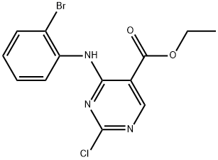 ethyl4-((2-bromophenyl)amino)-2-chloropyrimidine-5-carboxylate Struktur