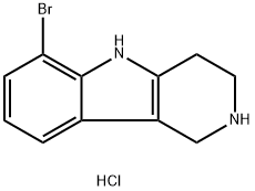 1H-Pyrido[4,3-b]indole, 6-bromo-2,3,4,5-tetrahydro-, hydrochloride (1:1) Struktur