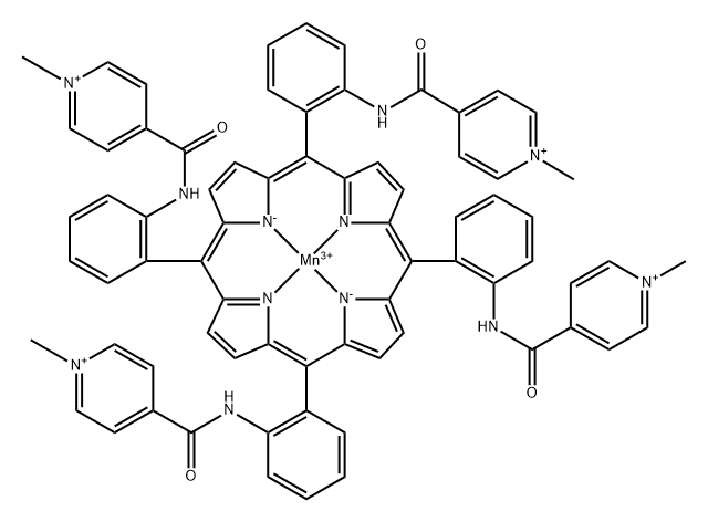Manganese(III)-tetra-2-(N-methylisonicotinamidophenyl)porphyrin Struktur