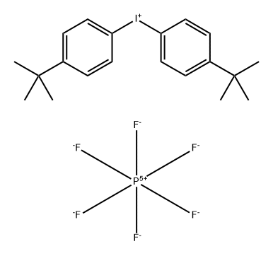二(4-叔丁基苯基)六氟磷酸碘98.00% 结构式